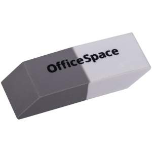 Ластик OfficeSpace 41*14*8мм бело-серый, 2...