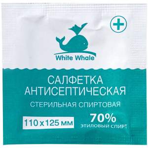 Салфетки стерильные White Whale, антисепти...