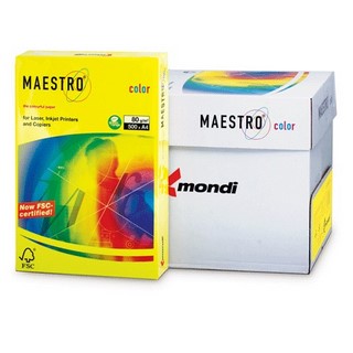 Бумага цветная Maestro 80г/м 500л. желтый ...