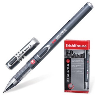 Ручка гелевая  ЕК Megapolis 0.5мм черная