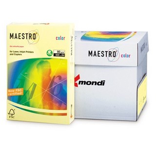 Бумага цветная Maestro 80г/м 500л. желтый ...