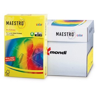 Бумага цветная Maestro 80г/м 500л. лимонно...