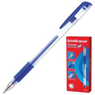 Ручка гелевая  ЕК G-Base plus 0.5мм синяя