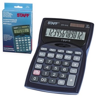 Калькулятор наст. 12-р.STAFF металлический...