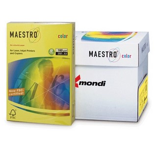 Бумага цветная Maestro 160г/м  250л. канар...
