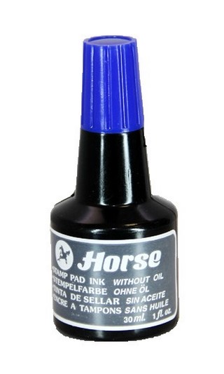 Краска штемпельная Horse синяя 30мл