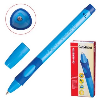 Ручка шариковая для левши STABILO синяя ар...