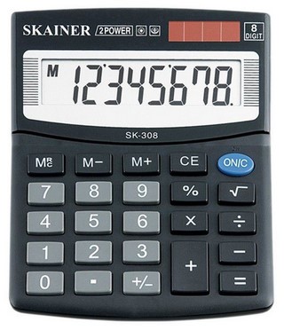 Калькулятор наст. 8-р.SKAINER SK-308